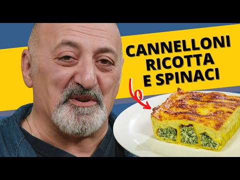 Cannelloni stuffed with ricotta and spinach