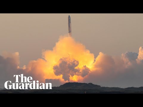 SpaceX l Starship rocket booster explodes after blast off