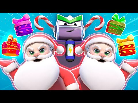 🎄Oh No! BAD ROBOT Created Bad SANTA CLONES! Help, Transformer Robot Firetruck! 🎅 Robofuse