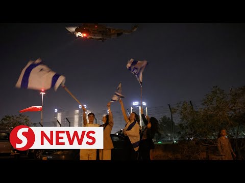 Helicopters carry freed Israeli children to hospital