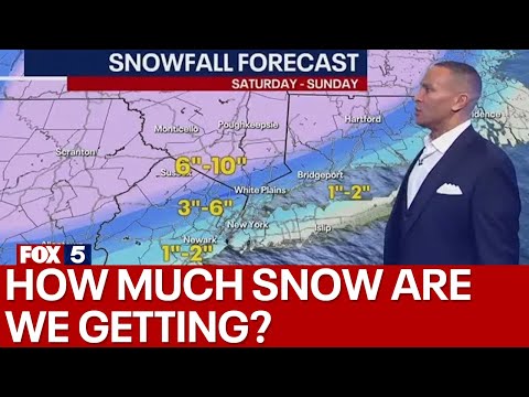 NYC weekend snow storm: How much is it going to snow in NY, NJ &amp; CT? | Friday forecast