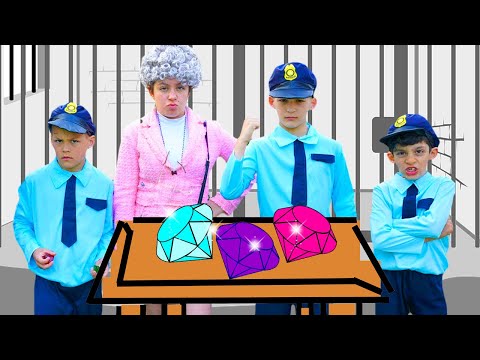 Jason in cops adventures about diamonds for kids