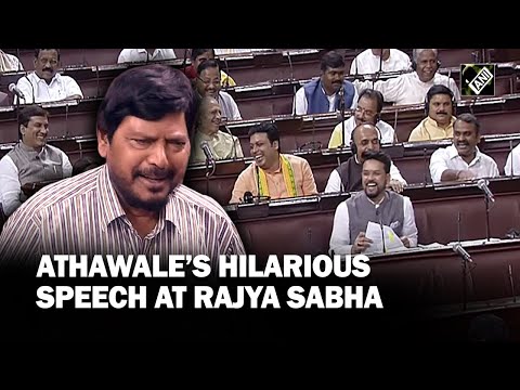 Ramdas Athawale makes Rajya Sabha MPs burst into laughter in his iconic &lsquo;poetic&rsquo; style