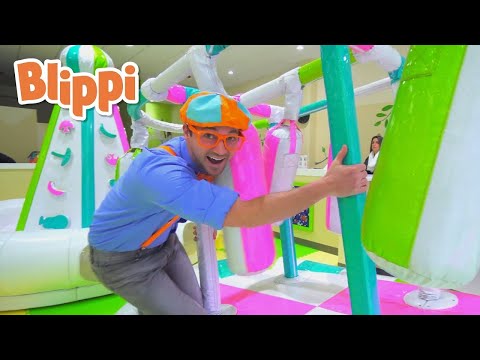 Blippi besucht einen Hallenspielplatz | Kinderlieder und Cartoons | Blippi | Moonbug Kids Deutsch