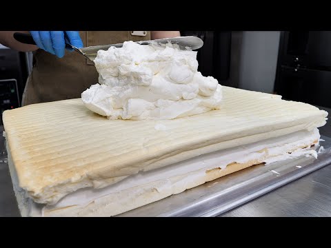 delicious! various kinds of fresh cream cake mass production top 5 - korean street food