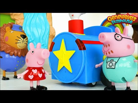 Peppa Pig Toy Zoo Animal Learning Video for Kids!