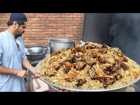 AFGHANI PULAO RECIPE | Original 60+ KG Afghani Meat Pulao | Peshawari Famous Pulao Recipes