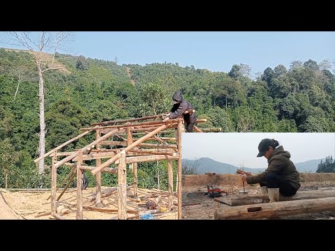 How to make a wooden house _ build a life _ farm _ đang thi mui