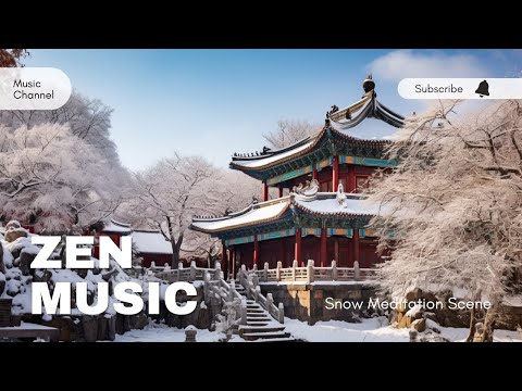 RELAX with Chinese Bamboo Flute, Guzheng, Erhu | Traditional Chinese Music Snow Meditation