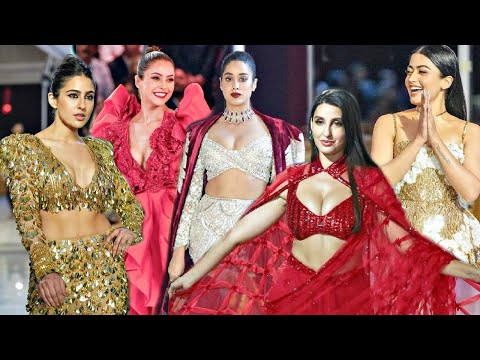 Actresses Ramp Walk At Jio World Plaza Launch | Nora Fatehi, Shehnaaz Gill, Rashmika, Jhanvi &amp; Sara