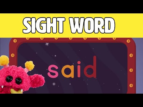 SAID - Let's Learn the Sight Word SAID with Hubble the Alien! | Nimalz Kidz! Songs and Fun!