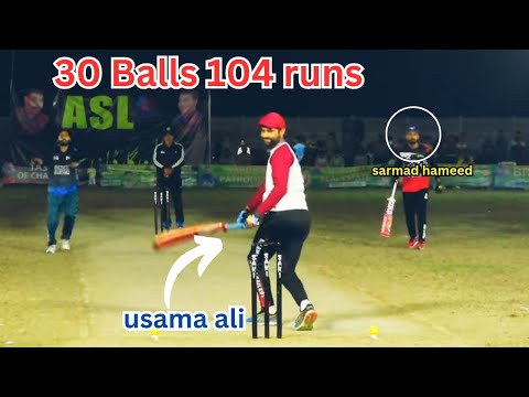 104 Runs 30 balls | Best Batting By Sarmad Hameed And Hafiz Pola In Sialkot Pakistan Cricket Event