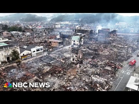 Drone video shows scale of Japan earthquake devastation