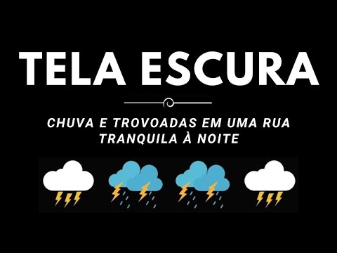 Barulho de Chuva para Dormir Bem e Relaxar - Chuva e Trovoadas em uma Rua Tranquila &agrave; Noite