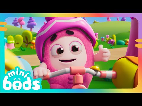 How to Ride A Bike Minibods | Minibods Baby Oddbods | Funny Educational Cartoons For Kids