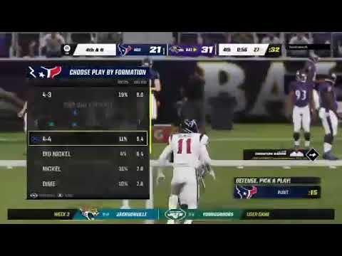 No mercy Texans vs Ravens