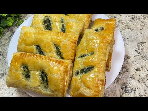 Spinach &amp; cheese puff pastries