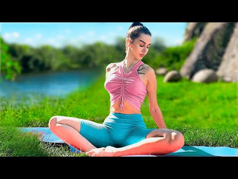 Yoga Stretching Legs in Nature 4k 60fps Part 2