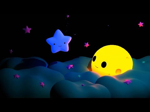 Lullaby For Babies ♫ Moon and Sleepy Star . Calming Bedtime Video