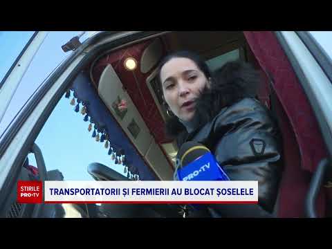 Camionagiii și fermierii rom&acirc;ni au paralizat traficul pe șoselele