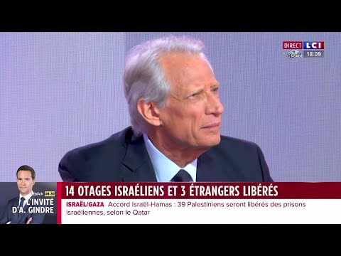 Guerre Isra&euml;l-Hamas : critiqu&eacute; pour ses propos sur Isra&euml;l, Dominique de Villepin r&eacute;pond sur LCI