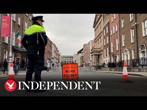 Irish Parliament protected by ring of steel following rioting in Dublin