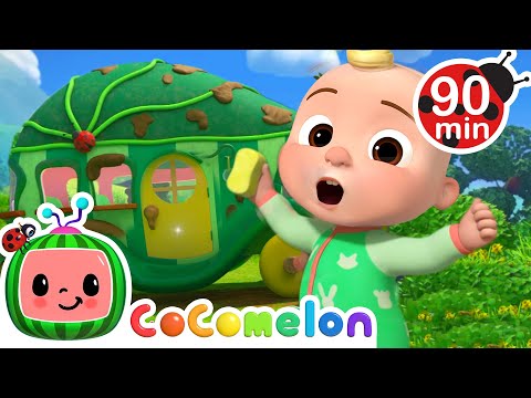 JJ's Bus Wash Special | CoComelon JJ's Animal Time | Animal Songs for Kids