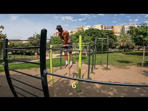 X-grip muscle-ups 9 reps