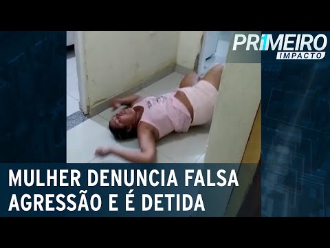 Mulher &eacute; detida ap&oacute;s fingir agress&atilde;o de marido e denunci&aacute;-lo | Primeiro Impacto (10/02/23)