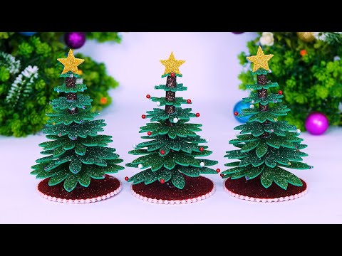 Christmas Tree Making from Glitter Foam🎄DIY Christmas Craft 2023🎅Manualidades