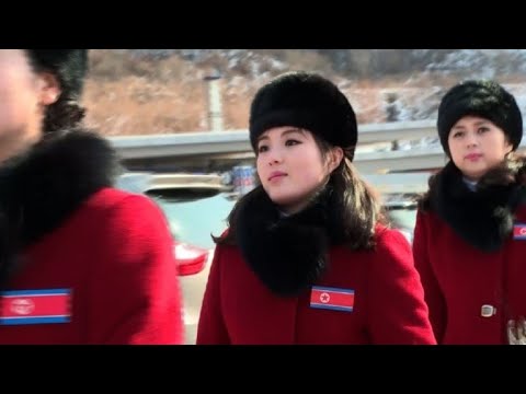 OLY-2018: North Korean cheerleaders arrive in South Korea