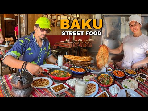 STREET FOOD In Baku, Azerbaijan - SHAH Pilaf &amp; Meat Tomato Eggs