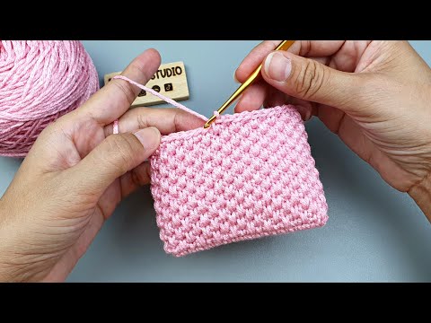 How to Crochet Coin Purse | Free Crochet Purse Patterns | Crochet Mini Bag | Vivi Berry DIY