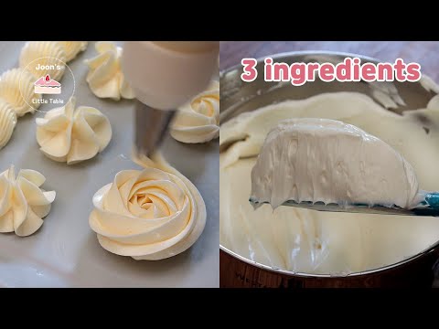 Simplest Basic Buttercream Frosting :: Korean Simple Buttercream :: not sweet