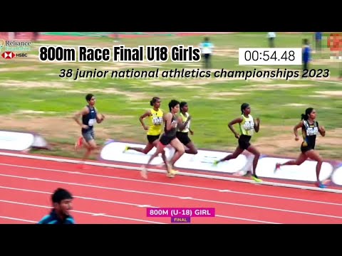 800m Race final || U18 Girls || 38 junior national athletics championships