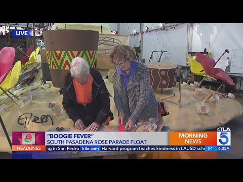 Rose Parade Float Preparation: Self built South Pasadena