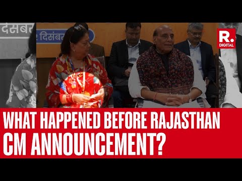 Moments Before Rajasthan CM Announcement, Vasundhara Raje Showed Chit To Rajnath, What Transpired?