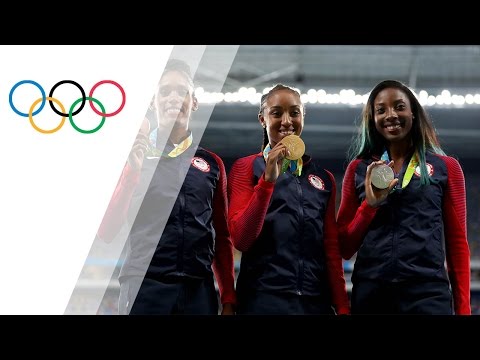 USA sprinters sweep the podium in Women's 100m Hurdles