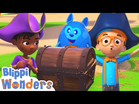 Buried Treasure | Blippi Wonders Magic Stories and Adventures for Kids | Moonbug Kids