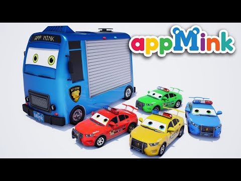 Appmink car Animation | Garbage Truck | Police Car | Taxi | Carrier Truck | Fire Rescue kids video