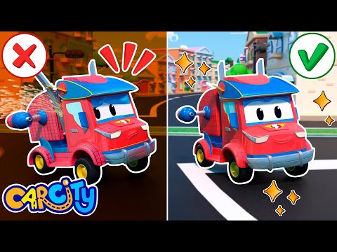 SUPER SPIDER TRUCK needs a new chimney|Emergency Vehicles for kids|Car Repair