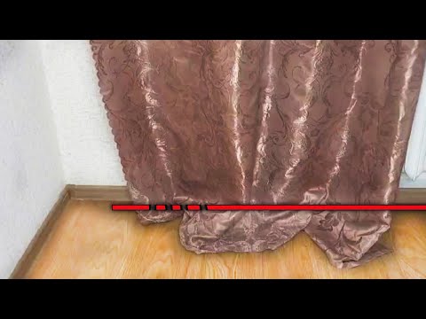 Sewing Trick. How to Shorten Curtains Without Taking Them Down from the Window