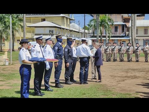 French PM arrives to celebrate New Year's Eve with the military in French Guiana | AFP