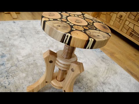 Adjustable Height Ash Stool