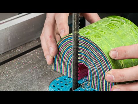 500 Paper Sheets Are Transformed Into a Vibrant Bowl | Epoxy Resin Project