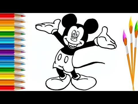 Cute Mickey mouse  Drawing | How To Draw mickey mouse| Drawing and Painting For Kids | Baby link