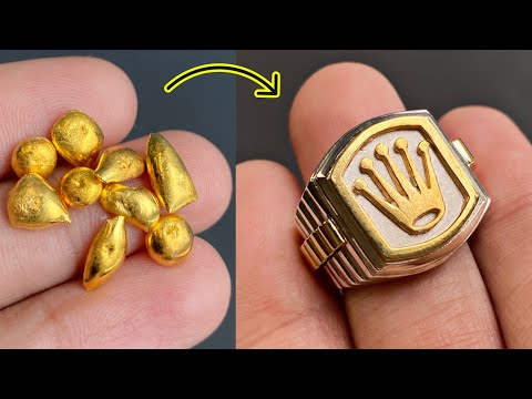 Make a gold ring for men - jewelry maker