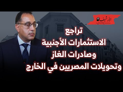 الحكومة المصرية: تراجع الاستثمارات الأجنبية وصادرات الغاز وتحويلات المغتربين وزيادة تحويلات الأجانب