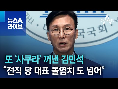 또 &lsquo;사쿠라&rsquo; 꺼낸 김민석 &ldquo;전직 당 대표 몰염치 도 넘어&rdquo; | 뉴스A 라이브