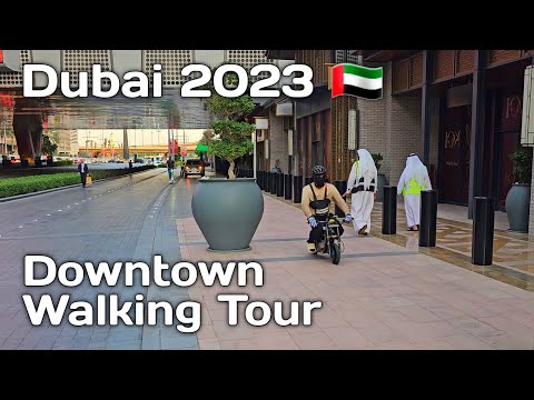 Dubai Downtown Walking Tour Around Dubai Mall | Amazing Dubai City Centre ?? 4K HDR